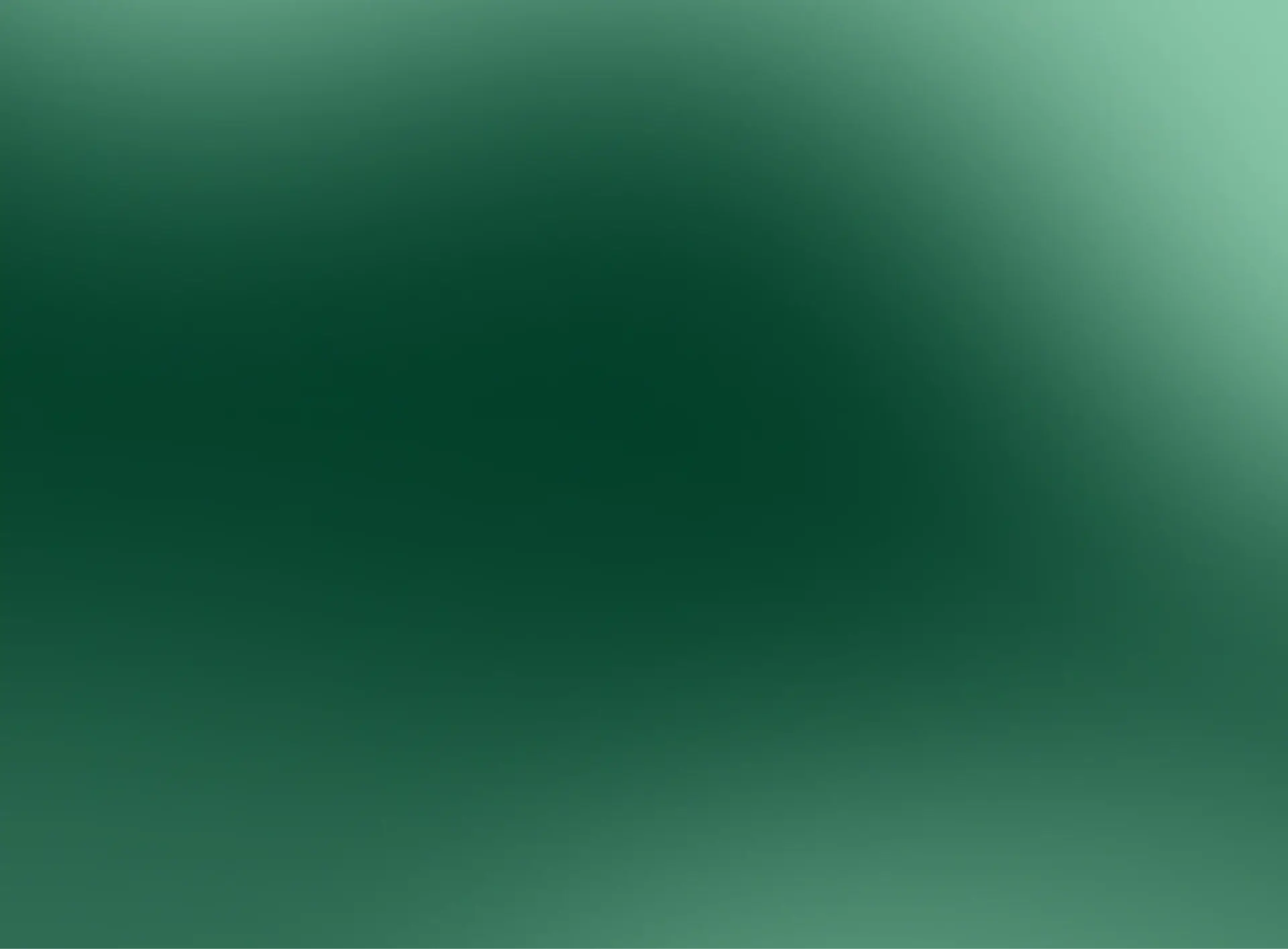 Soft gradient background transitioning from teal to pale green with subtle lighting.